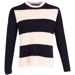 Joseph Striped Sweater in Navy Blue Cotton
